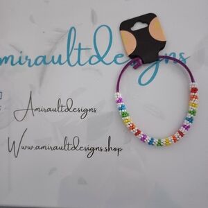 Adjustable rope beaded bracelet